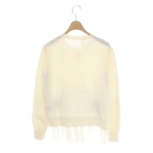 Chesty スワンチュールカーディガン ニット  ビジュー パール F アイボリー