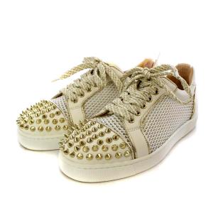 Christian Louboutin VIEIRA スニーカー スパイクスタッズ メッシュ レザー 22cm ホワイト