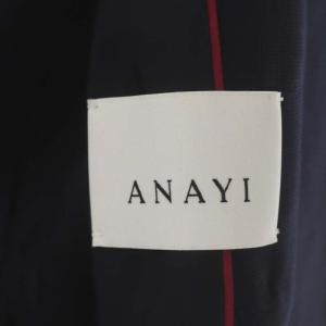 ANAYI ウール ダブル ジャケット テーラード 36 紺 ネイビー