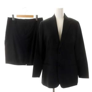 RALPH LAUREN スーツ セットアップ ジャケット テーラード スカート ミニ タイト ウール 11 3f 黒 ブラック