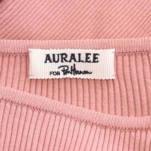 AURALEE Ron Herman 20AW Giza Boat Neck Pullover ニット カットソー リブ 長袖 1 ピンク