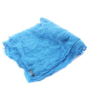 Faliero Sarti ストール フリンジ 薄手 青 ブルー