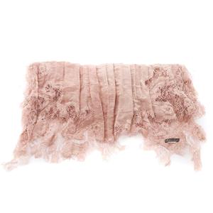 Faliero Sarti ストール レース プリーツ 薄手 ピンク