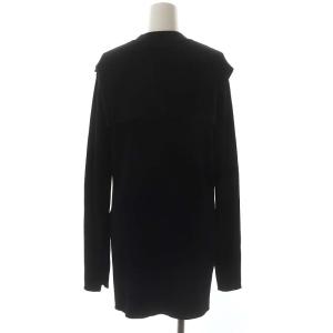 ADORE ボタンサイドスリットニット カットソー 長袖 チュニック 38 黒 ブラック