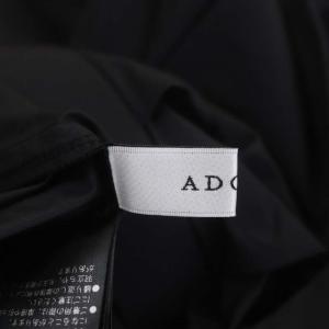 ADORE 23SS パウダータッチタフタスカート ロング フレア タック 38 黒 ブラック