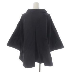 ADORE 23SS パウダータッチタフタブラウス シャツ プルオーバー 七分袖 ワイドスリーブ 黒 ブラック