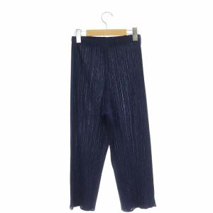 PLEATS PLEASE ISSEY MIYAKE イッセイミヤケ プリーツクロップドパンツ イージー 3 ネイビー