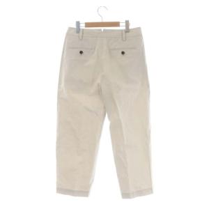 MARGARET HOWELL COTTON LINEN SILK タックパンツ テーパード センタープレス 3 ライトベージュ