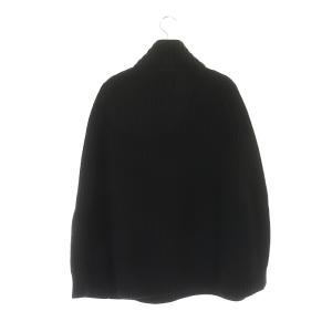 Drawer 5Gタートルネックケープニット セーター ポンチョ風 ウール カシミヤ混 ブラック