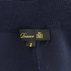 Drawer 16Gダブルフェイスニットパンツ カシミヤ混 ジョガー イージー 2 濃紺 ダークネイビー