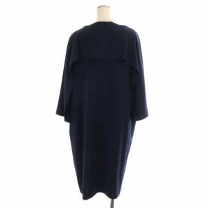 ADORE クリアハイツイストワンピース ミモレ ロング 七分袖 38 黒 ブラック