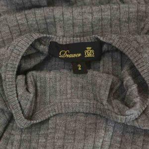 Drawer リブニット 長袖 カシミヤ シルク混 2 グレー