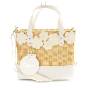 Chesty 2way かごバッグ ハンドバッグ ショルダーバッグ 巾着付 ベージュ F 黄 イエロー