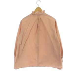 ANAYI 22SS マイクロタフタフリルシャツ ブラウス 長袖 前開き 38 ピンク