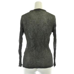 ISSEY MIYAKE シワ加工カーディガン ニット 薄手 Vネック M グレー