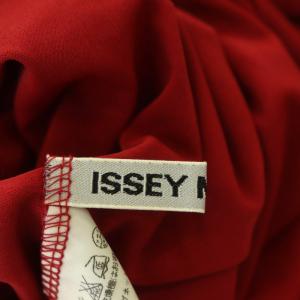 ISSEY MIYAKE ハイネックトップス カットソー 長袖 無地 2 赤 レッド