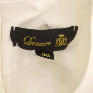 Drawer プルオーバーロングスリーブブラウス シャツ 長袖 38 白 ホワイト