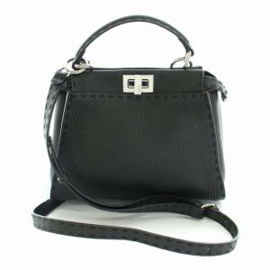 FENDI ピーカブー スモール セレリアバッグ 2WAY レザー ブラック