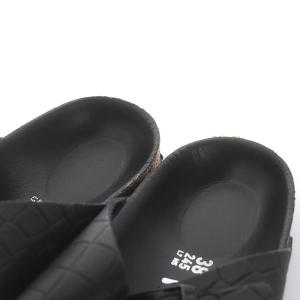 BIRKENSTOCK Arizona アリゾナ サンダル クロコ 型押し レザー ベルト 38 24.5cm 黒 ブラック