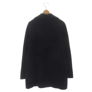 TORY BURCH ダブルニットジャケット フリル ウール混 S/P 濃紺 ネイビー