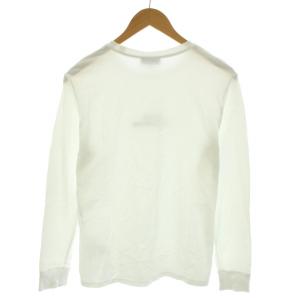 A.P.C. ロンT カットソー Tシャツ クルーネック 長袖 ロゴ刺繍 XS 白 ホワイト 黒 ブラック