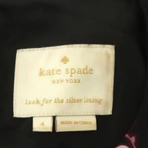 kate spade new york NJMU6928 ワンピース ミモレ ロング 半袖 フレア 花柄 4 黒 ピンク 紫