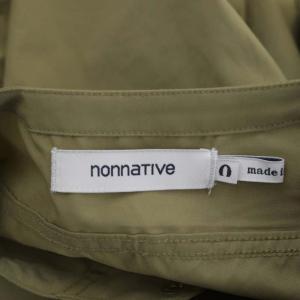 nonnative CLIMBER L/S SHIRT JACKET シャツジャケット ノーカラー 0 カーキ 緑 グリーン
