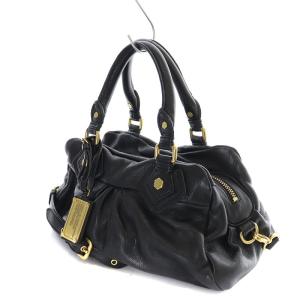 MARC by MARC JACOBS 2WAYハンドバッグ ショルダーバッグ レザー ストラップ 黒 ブラック