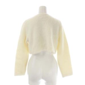 CELFORD 22AW ショートファーカーディガン ニット 長袖 クロップド モヘヤ混 F オフホワイト