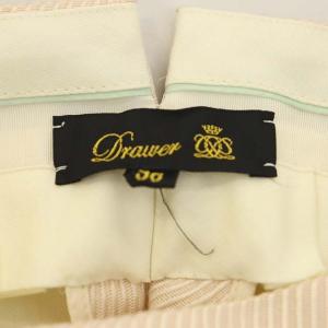 Drawer カルゼフロントステッチパンツ クリースステッチ ストライプ 38 ベージュ