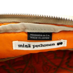 PORTER 吉田カバン ミナペルホネン ポーチ 刺繍 ナイロン ベージュ