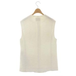 ANAYI 22SS カラミツイードポケットジレ ベスト 38 白 ホワイト