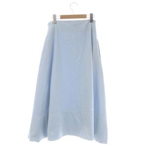 MADISONBLUE 21SS MI-MOLLET FLARE SKIRT PASTEL フレアスカート ロング ミモレ コットン 02 サックス