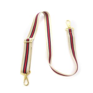 L'Appartement Border Belt バッグベルト ショルダーベルト ショルダーストラップ ストライプ ベージュ ゴールド