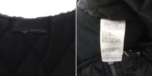 kei shirahata スタイリング styling/ ライナー付きMA-1 ジャケット 中綿 アウター F 黒 ブラック