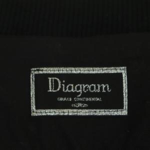 Diagram GRACE CONTINENTAL フリルパーカー ジャケット ブルゾン ジップアップ コットン 36 黒 ブラック