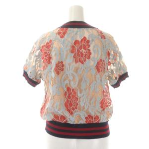 Diagram GRACE CONTINENTAL 半袖レースライントップ カットソー 36 ピンクベージュ 水色 赤