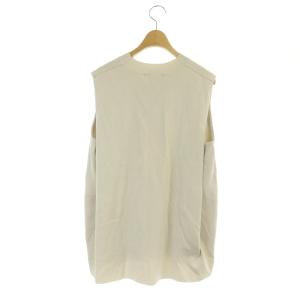 STUNNING LURE 23SS シャイニータンクトップ ニット カットソー ノースリーブ M ライトベージュ