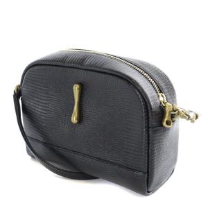 TOFF&LOADSTONE レヴュー・リザード ショルダーバッグ レザード型押し レザー 黒 ブラック 503847265