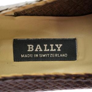 BALLY シューズ 編み込み レザー 4 23.5cm 茶 ブラウン