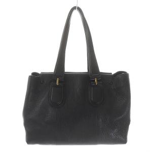 TOFF&LOADSTONE トートバッグ ハンドバッグ レザー 無地 チャーム 黒 ブラック