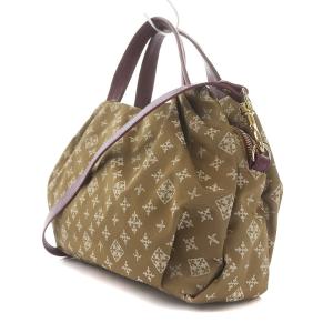 russet ハンドバッグ ショルダーバッグ 2WAY ナイロン モノグラム 総柄 ベージュ 紫 パープル
