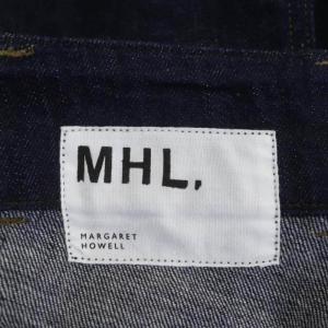 MHL. 21AW キャントンライトデニムパンツ ジーンズ テーパード ボタンフライ 27 紺 ネイビー