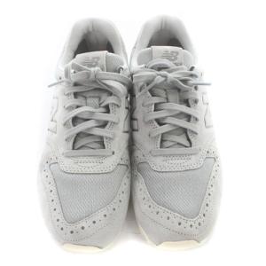 New Balance WL996AB2 スエード スニーカー ロゴ 24.5cm グレー