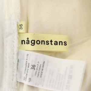 nagonstans デニム オーバーオール サロペット ワイド ストレート 36 白 ホワイト