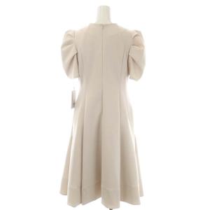 CELFORD フィットフレアポンチワンピース ミモレ丈 ロング 五分袖 36 ライトピンク