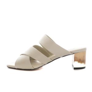 Diagram GRACE CONTINENTAL 22SS クリアヒールクロスサンダル チャンキーヒール スクエアトゥ レザー 37 23.5cm ベージュ 0322172507