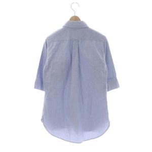 MADISONBLUE シャンブレー BD シャツ ボタンダウン 五分袖 02 青 ブルー