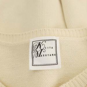 KEITA MARUYAMA KINGYO Knit カーディガン ニット 長袖 丸首 刺繍 2 アイボリー ネイビー