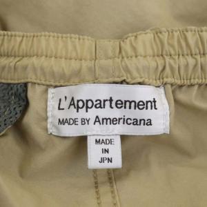 L'Appartement アメリカーナ SPORTS WEAR テーパードパンツ ナイロン M ベージュ